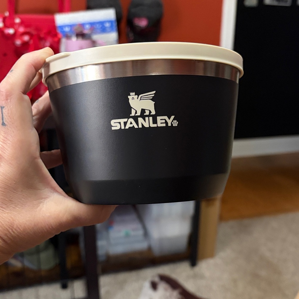 Stanley Black and Cream Target pet collab pet bowls